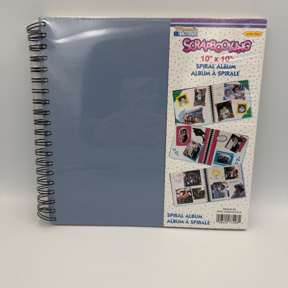 Memories Forever 10x10 Spiral Scrapbook Album Light Blue Acid Free 26506-BE-020